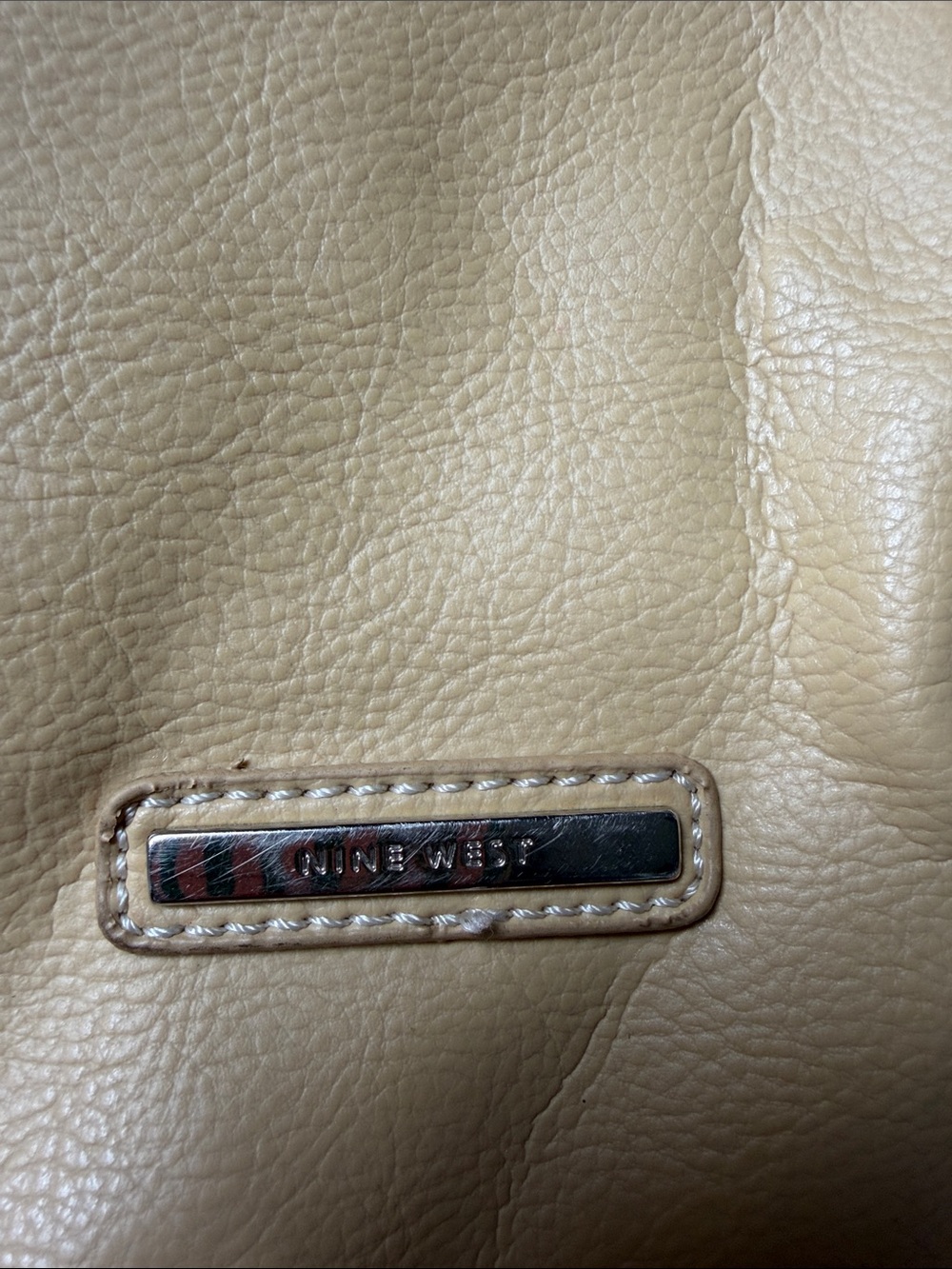 Nine West Beige Leather Shoulder Hobo Bag - Picture 7 of 7